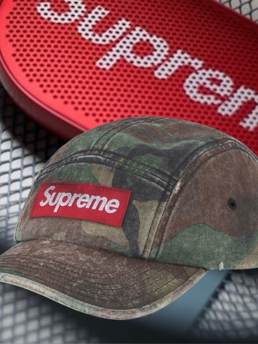 Supreme Overdyed Camo hat ss26